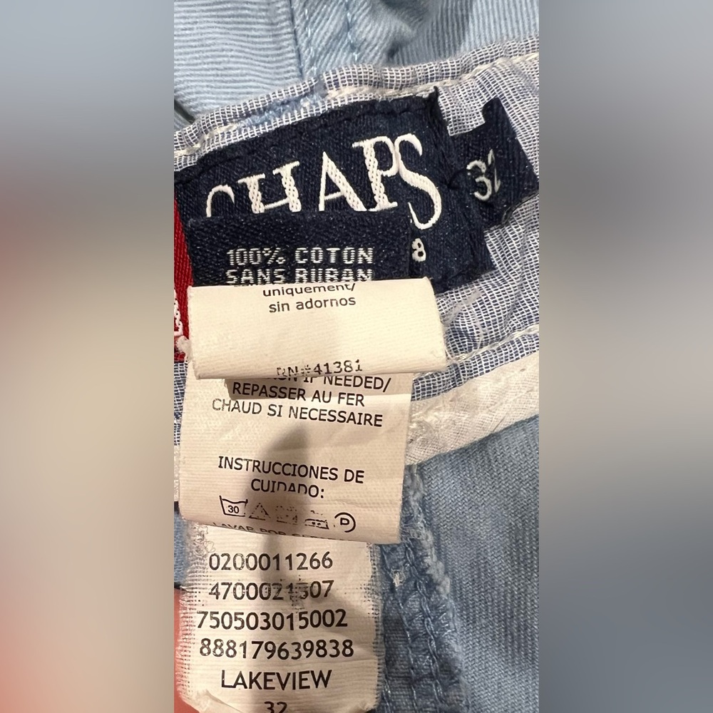 Chaps Light Blue Casual Shorts - Picture 6 of 7